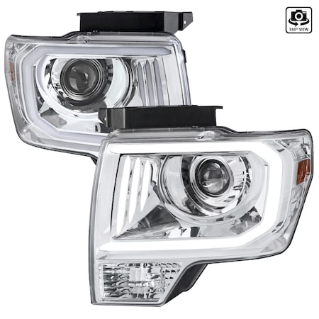 Spec-D Tuning Ford F150 Projector Headlights 2009-2014 2LHP-F15009-G2-TM